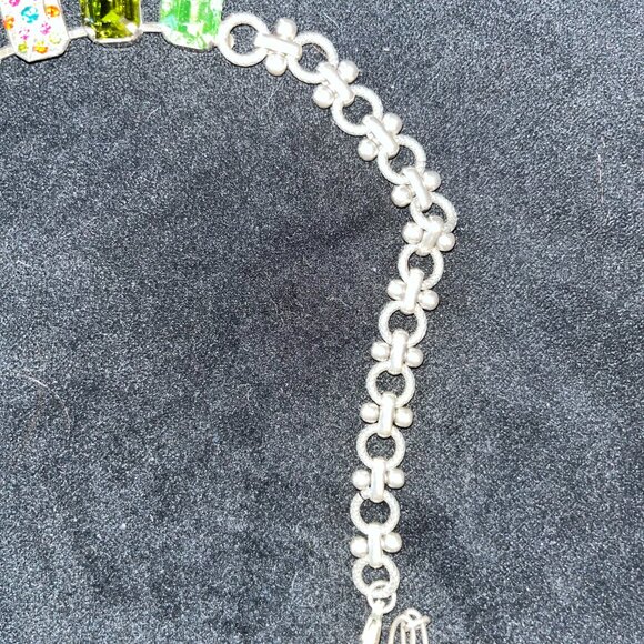 Mariana Swarovski Necklace SIlver with Red, Green and Turquoise - Picture 3 of 3